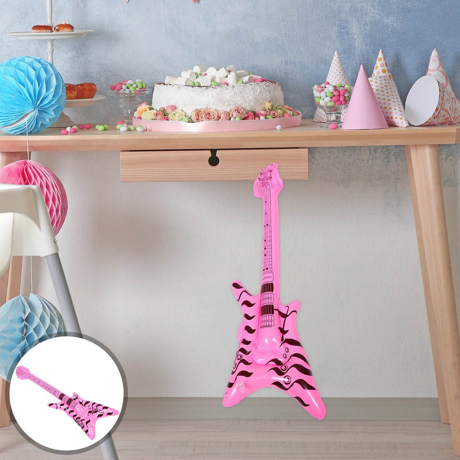 Musical Instrument You Blow Into - Chitarra Gonfiabile in PVC, Strumento Musicale