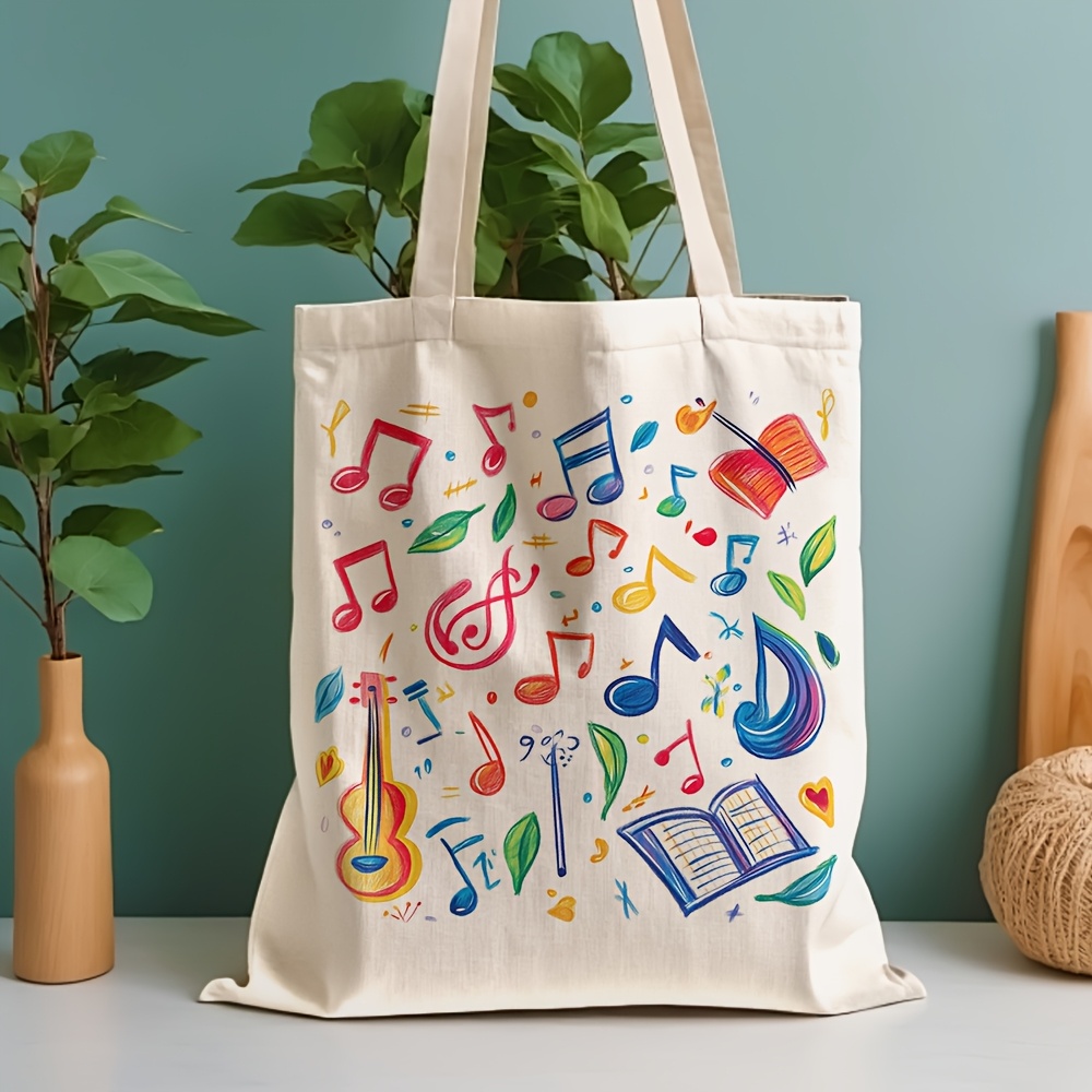 Musical Instrument Shop - Una borsa tote in tela con