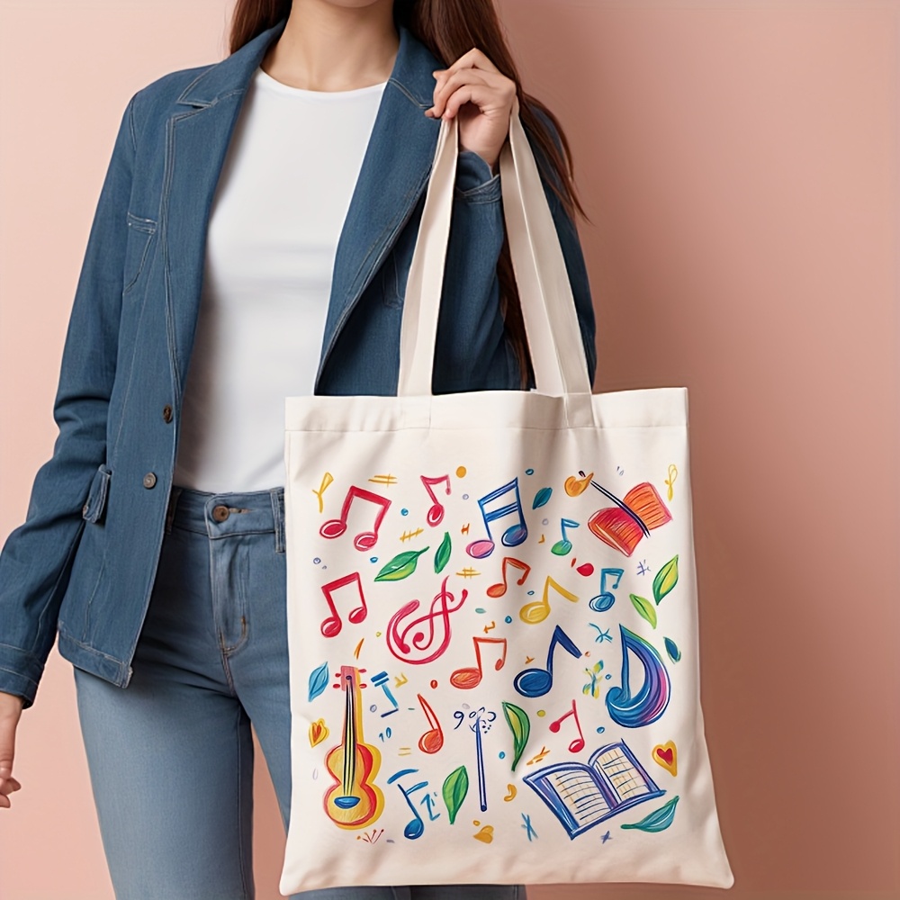 Una borsa tote in tela con sta - Musical Instrument Shop recensione e prezzo
