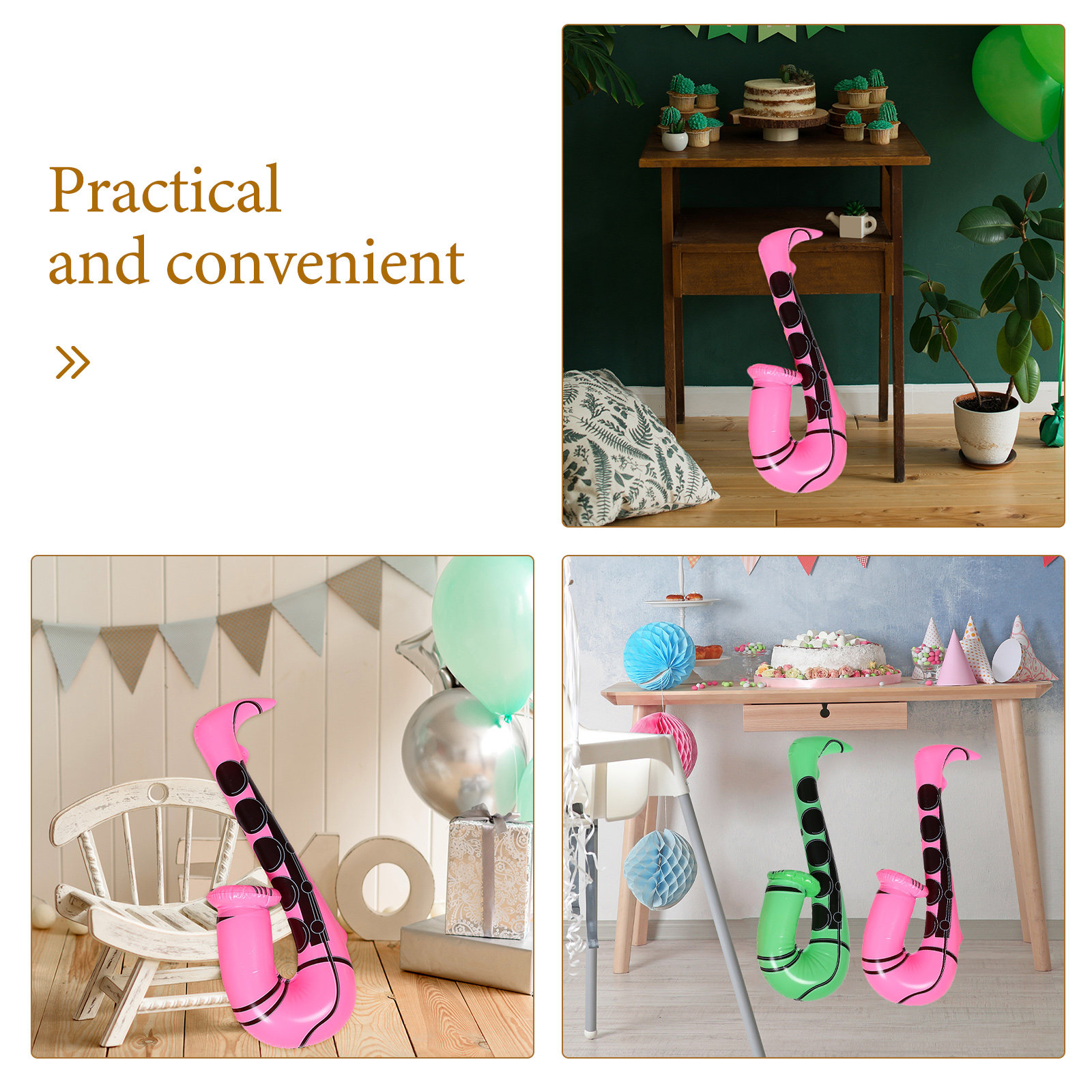 4 Pezzi di Sassofoni Gonfiabil - Musical Instrument You Blow Into recensione e prezzo